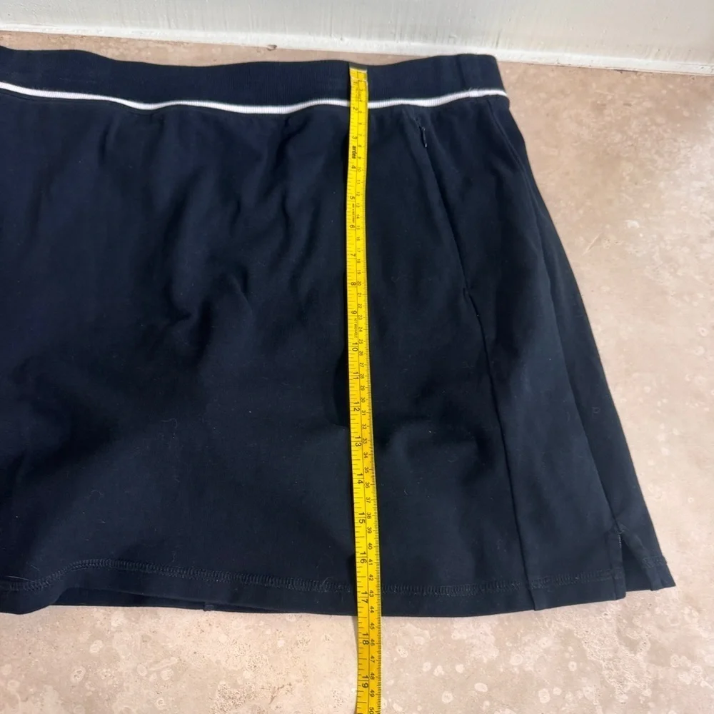 T by Talbots Black Skort Activewear Womens Size XL Preppy Classic Cotton